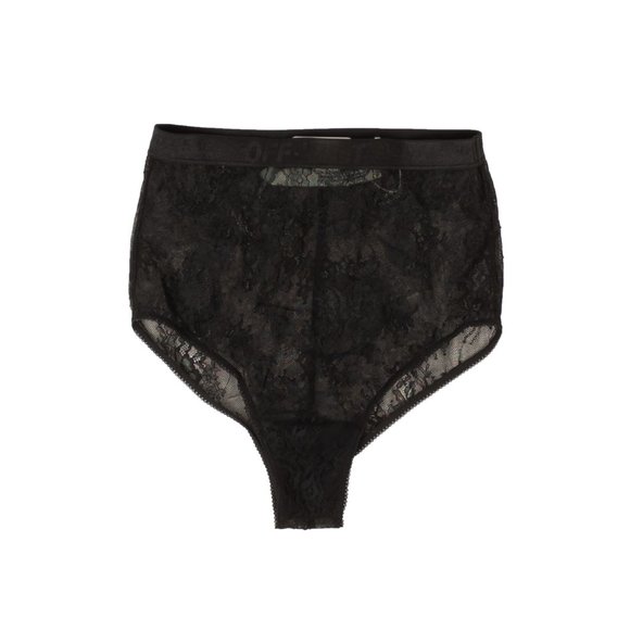 OFF-WHITE C/O VIRGIL ABLOH Black Sheer Lace Bottom Size 40 $665